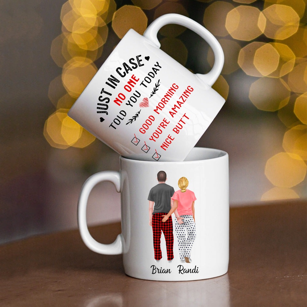 Good Morning, You're Amazing And Nice Butt Custom Mug Gift For Couple