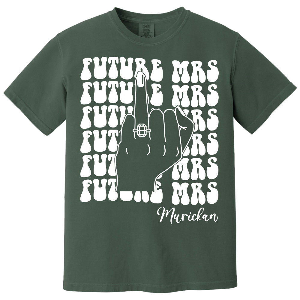 Retro Bachelorette Bride Shirt, Personalized Future Mrs Shirt, Custom Bridal, Bride To Be Shirt, Custom Future Mrs Shirt, Comfort Colors Tee Pt99