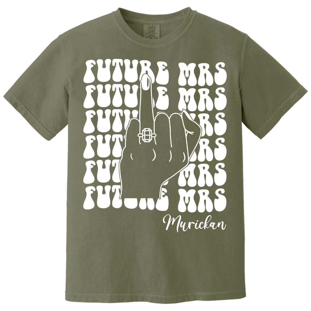 Retro Bachelorette Bride Shirt, Personalized Future Mrs Shirt, Custom Bridal, Bride To Be Shirt, Custom Future Mrs Shirt, Comfort Colors Tee Pt99