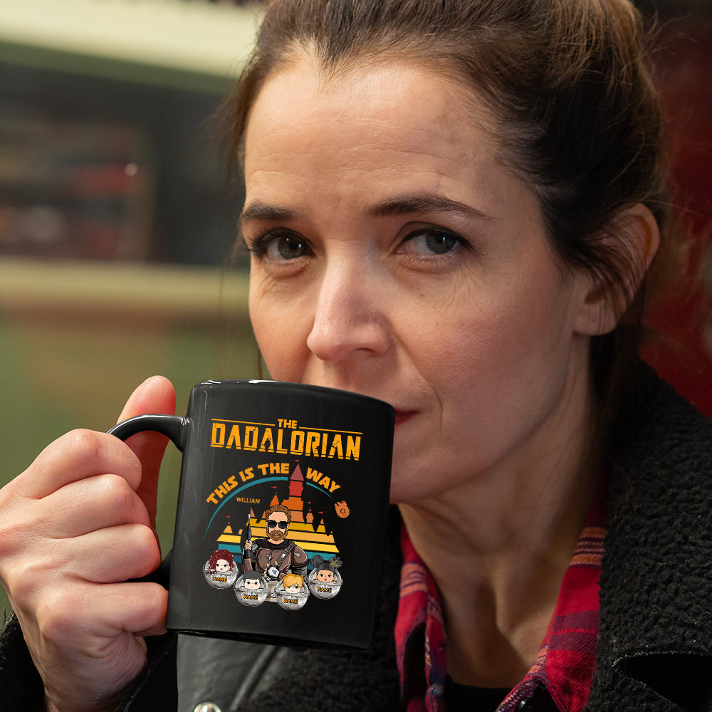 The Dadalorian This Is The Way - Personalized Mug Custom Nickname With Kids Gift For Dad Mom Grandpa Grandma Ph99 Nh00