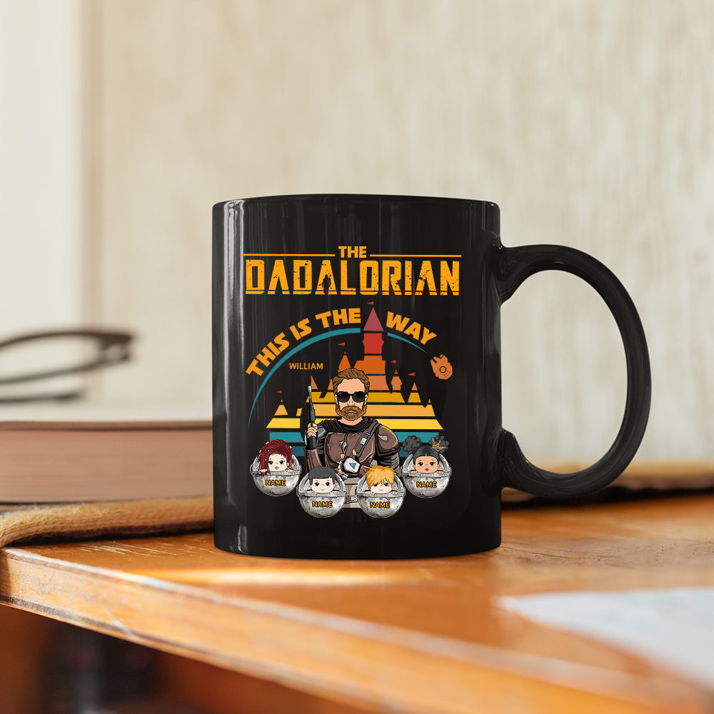 The Dadalorian This Is The Way - Personalized Mug Custom Nickname With Kids Gift For Dad Mom Grandpa Grandma Ph99 Nh00