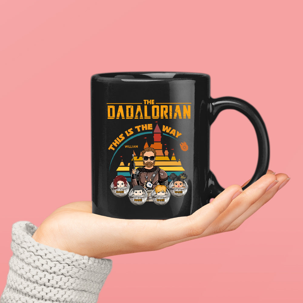 The Dadalorian This Is The Way - Personalized Mug Custom Nickname With Kids Gift For Dad Mom Grandpa Grandma Ph99 Nh00