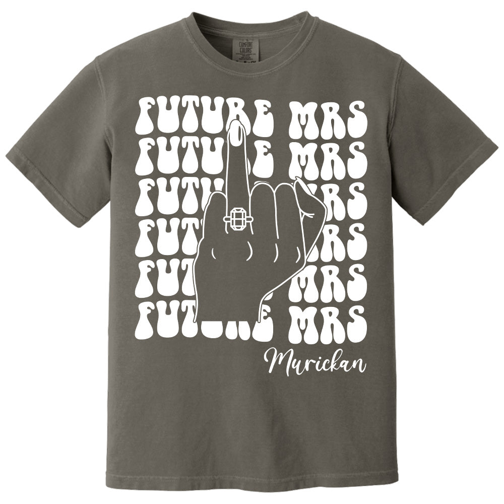 Retro Bachelorette Bride Shirt, Personalized Future Mrs Shirt, Custom Bridal, Bride To Be Shirt, Custom Future Mrs Shirt, Comfort Colors Tee Pt99