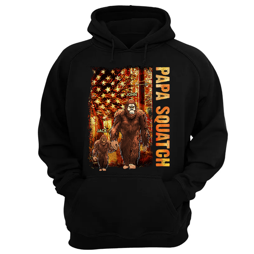 Personalized Papa Squatch Shirt Gift For Dad - Custom Father's Day Gift Pa00