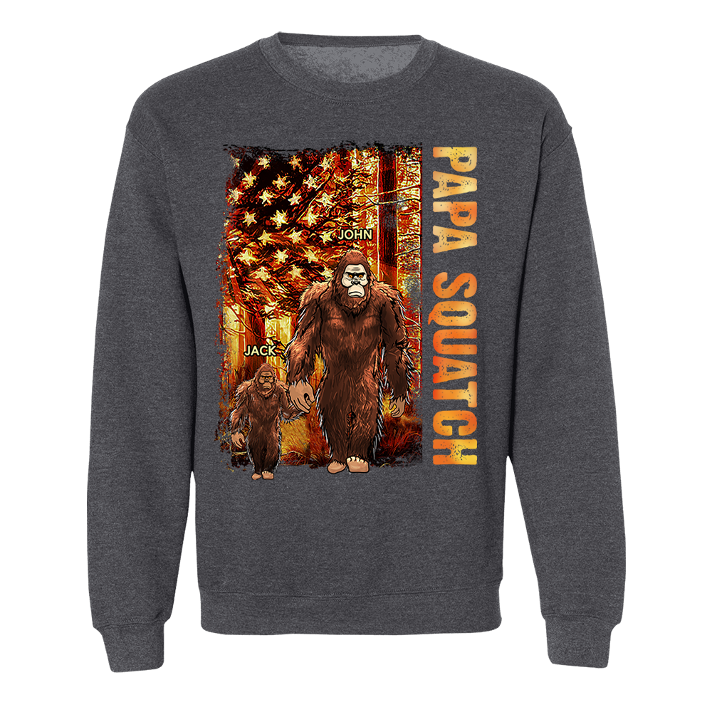 Personalized Papa Squatch Shirt Gift For Dad - Custom Father's Day Gift Pa00