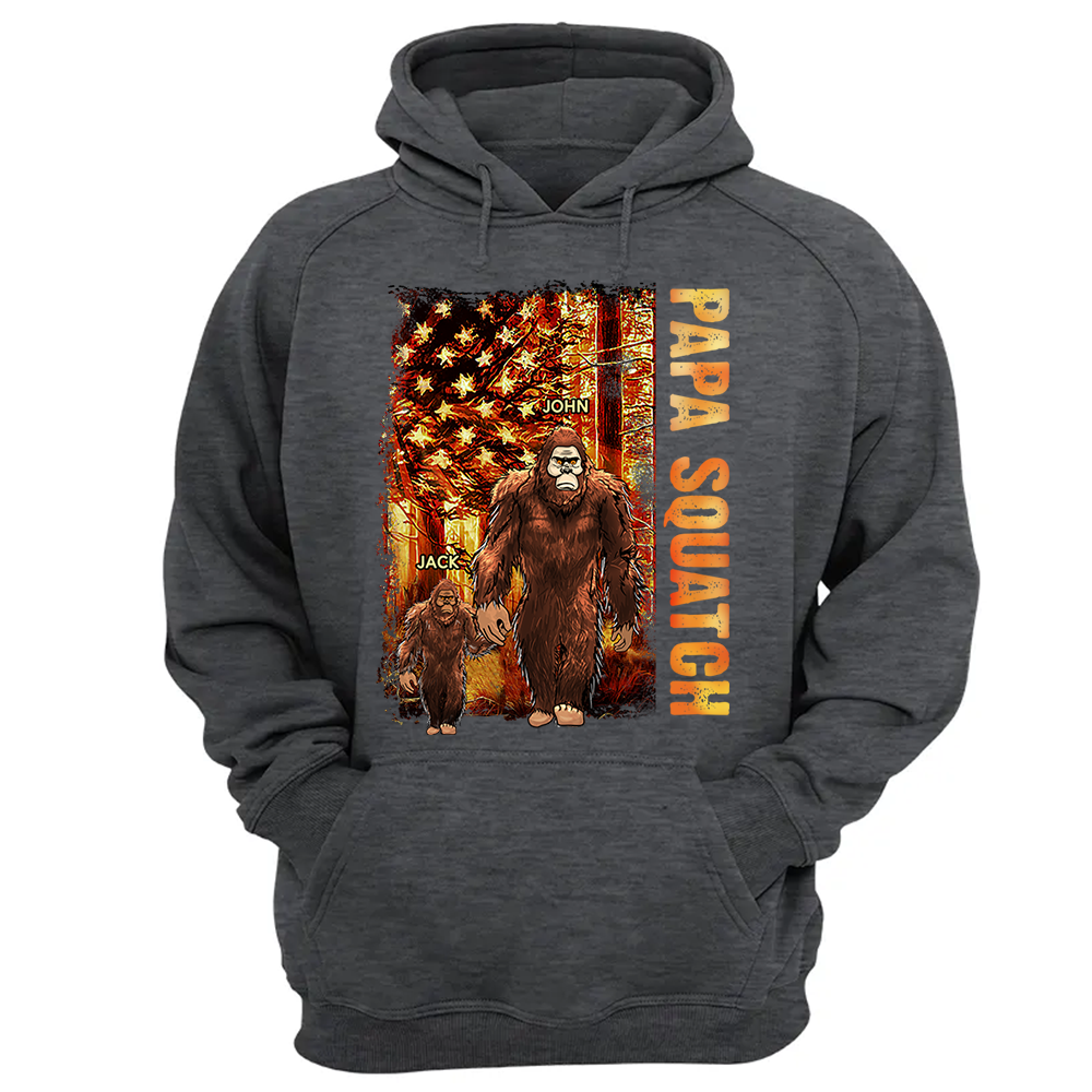 Personalized Papa Squatch Shirt Gift For Dad - Custom Father's Day Gift Pa00