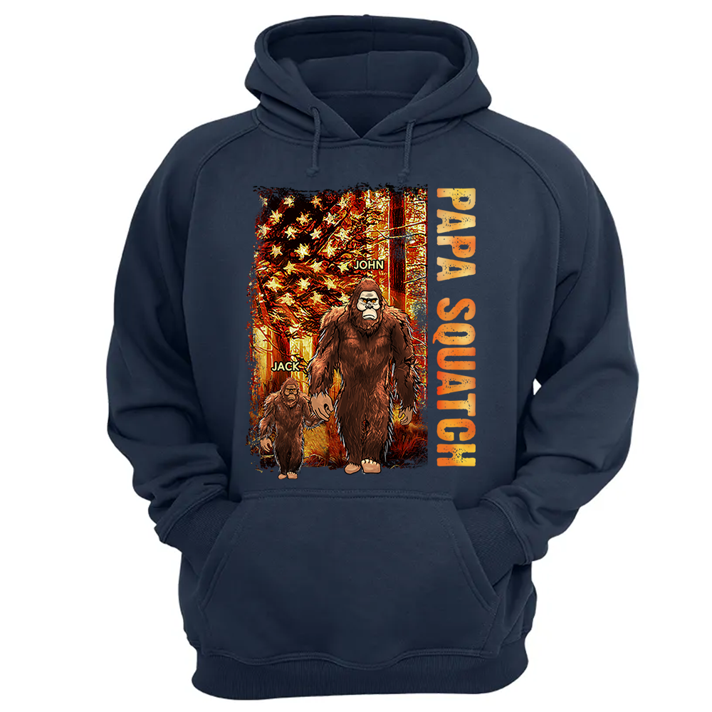 Personalized Papa Squatch Shirt Gift For Dad - Custom Father's Day Gift Pa00