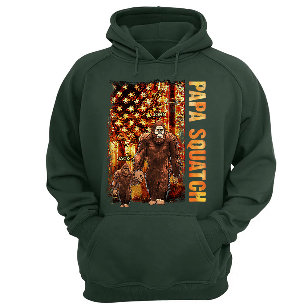 Personalized Papa Squatch Shirt Gift For Dad - Custom Father's Day Gift Pa00