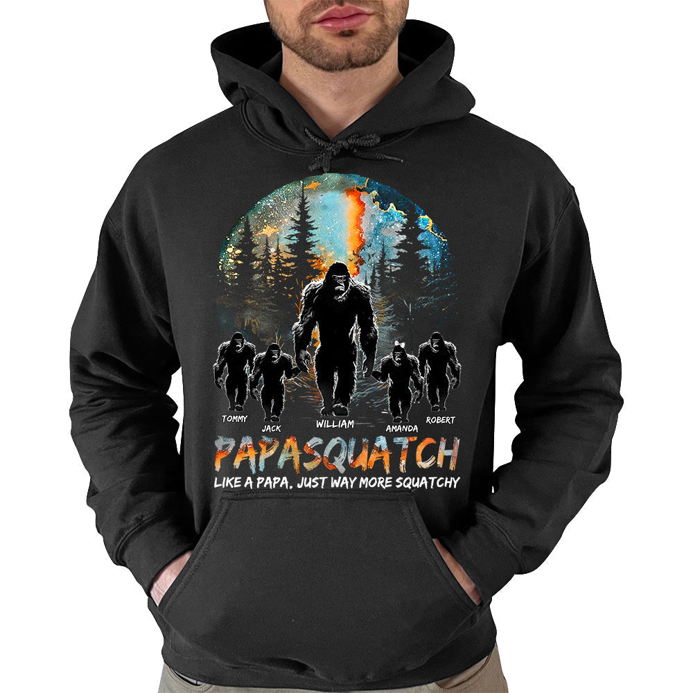 Papasquatch Like A Grandpa Just Way More Squatchy Personalized Shirt For Dad Grandpa H2511