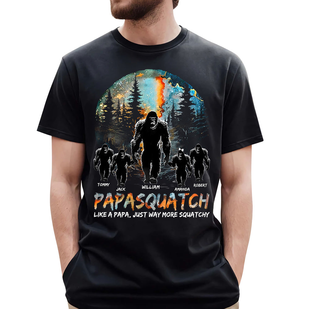 Papasquatch Like A Grandpa Just Way More Squatchy Personalized Shirt For Dad Grandpa H2511