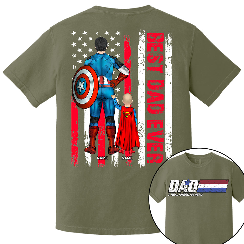 Best Dad Ever, Personalized Shirt Gift For Dad, Father's Day Gift T1807
