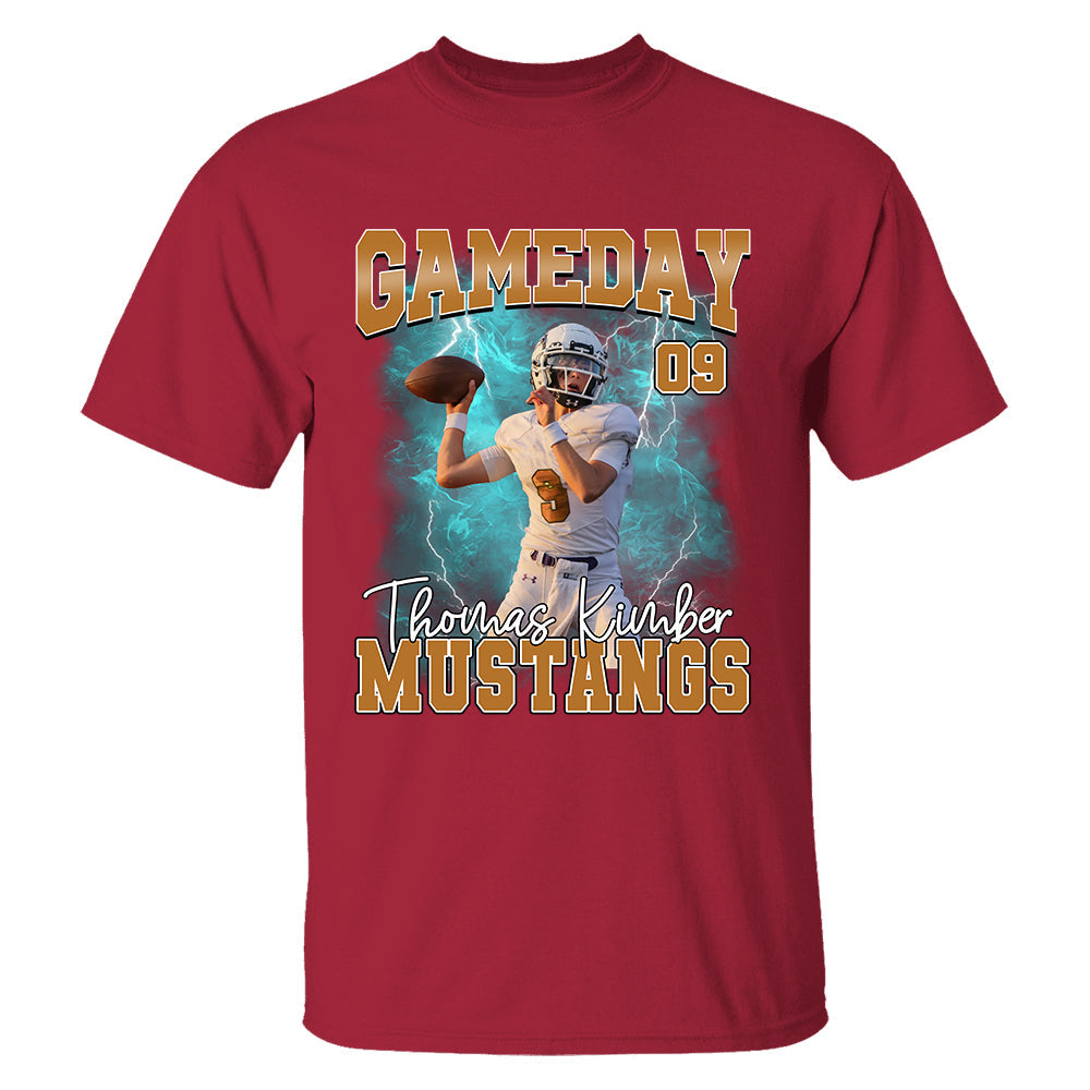 Football Game Day Personalized Shirt Custom Photo Vintage Football Shirt Gift For Football Player
