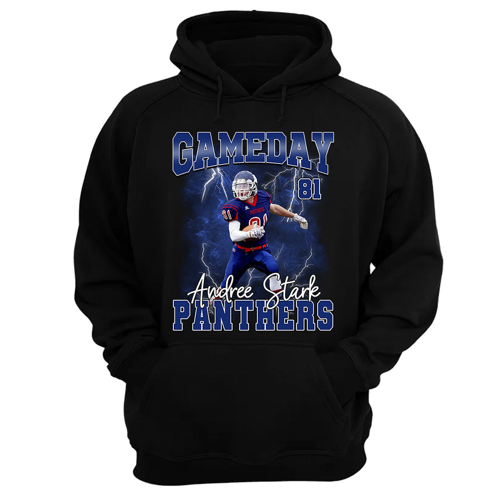 Football Game Day Personalized Shirt Custom Photo Vintage Football Shirt Gift For Football Player