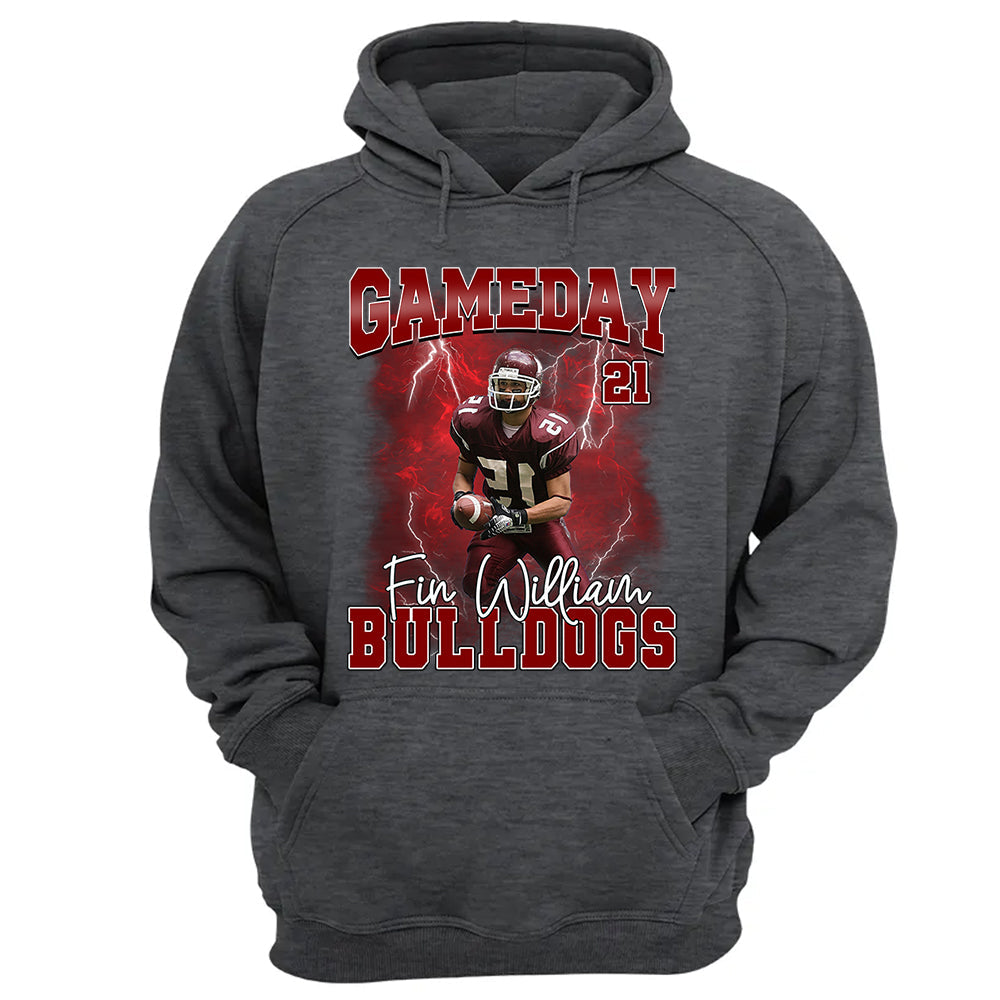 Football Game Day Personalized Shirt Custom Photo Vintage Football Shirt Gift For Football Player