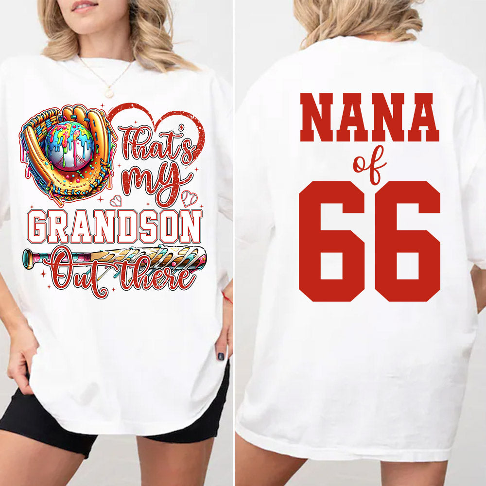 That's My Grandson Out There - Personalized Baseball Shirt, Gift for Baseball Lover A2110 Li29