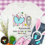 Love Grandmalife Easter Bunny Gift For Family, Custom Grandma And Grandkids T-Shirt T1807 NV01