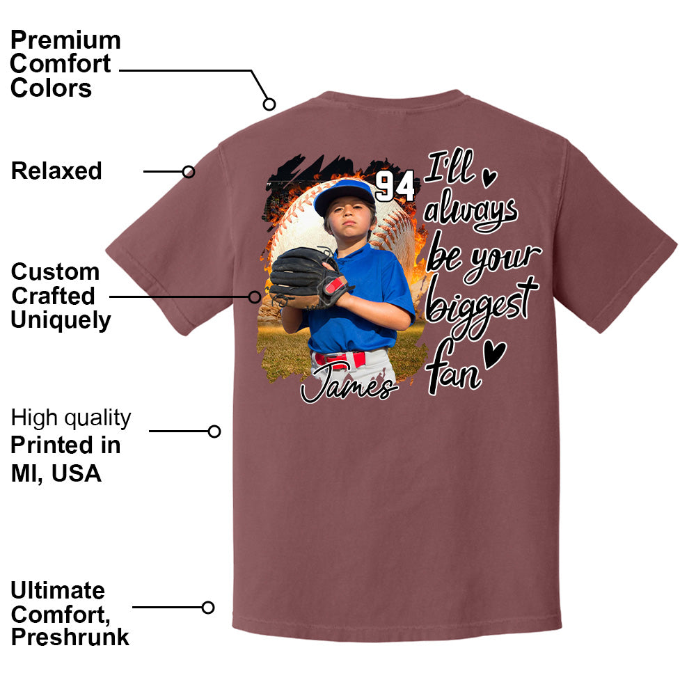 Baseball Mom, I'll Be Your Biggest Fan - Personalize Baseball Shirt Gift for Baseball Mom Vr2 Tu24