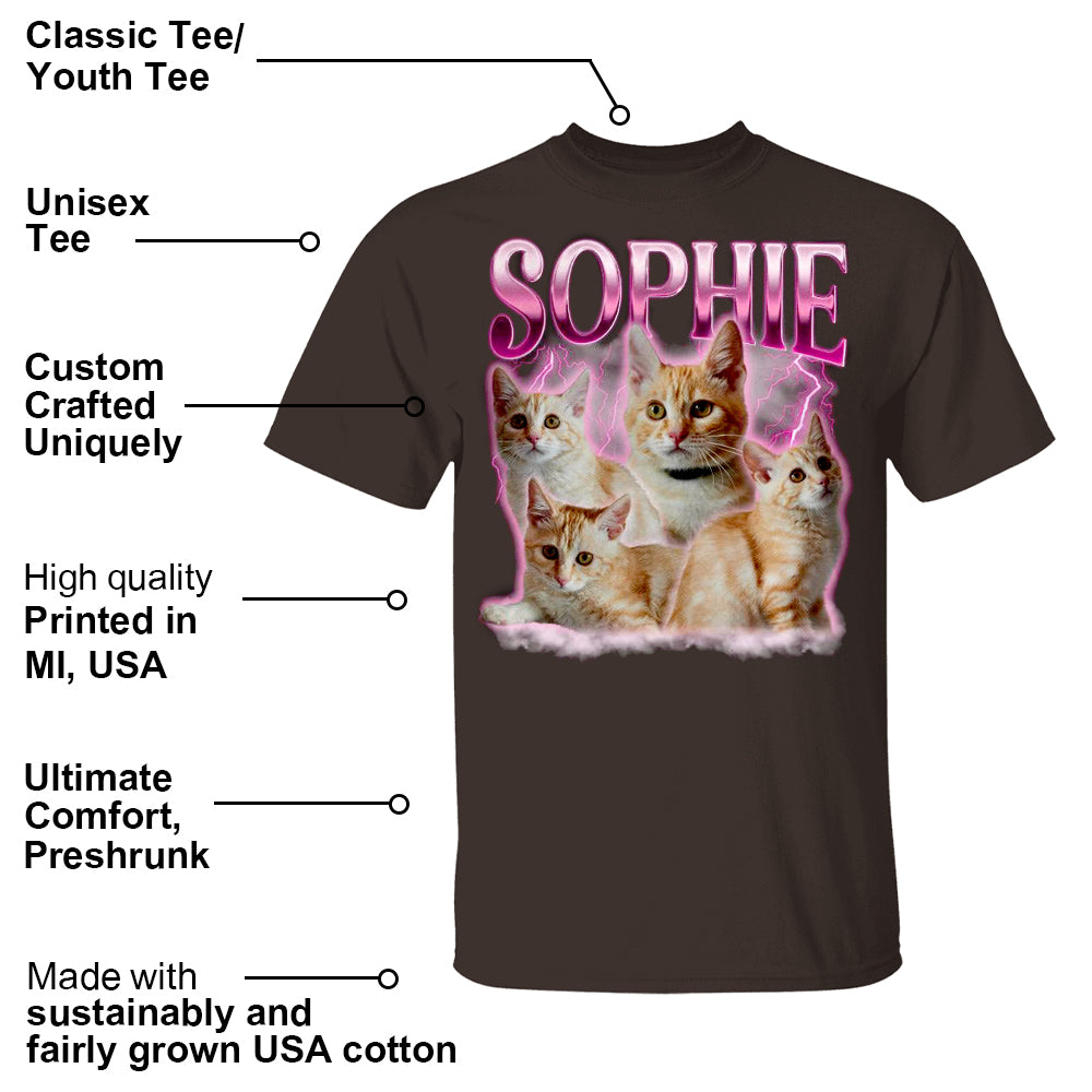 Live Preview Custom Your Pets Tee, Retro Vintage Portrait Bootleg Shirt