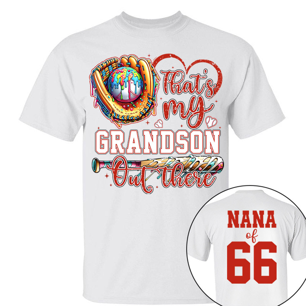 That's My Grandson Out There - Personalized Baseball Shirt, Gift for Baseball Lover A2110 Li29