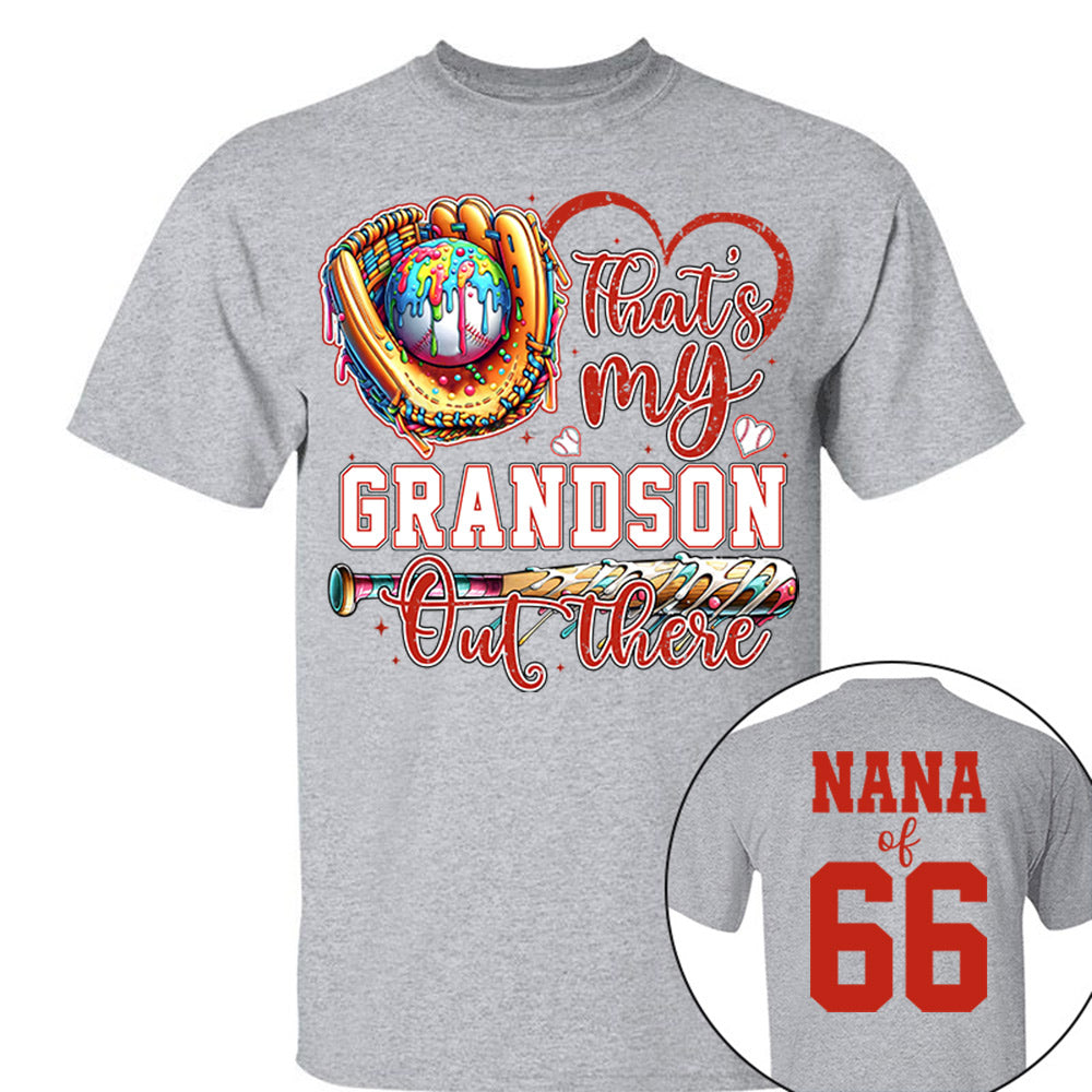 That's My Grandson Out There - Personalized Baseball Shirt, Gift for Baseball Lover A2110 Li29