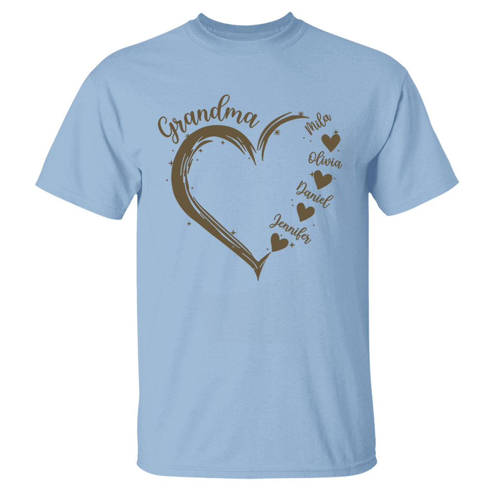 Grandma and Grandkids Hearts, Best Gift Birthday, New Mom Gift Shirt Nh00