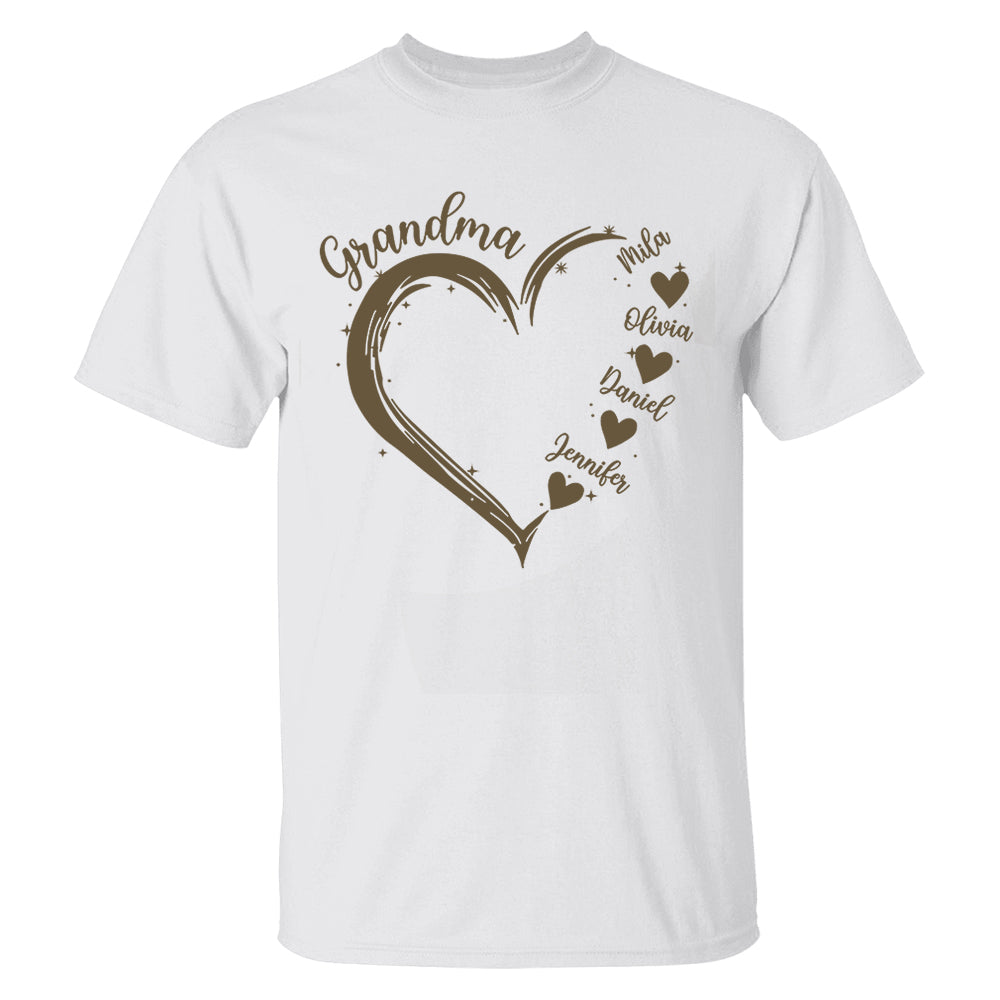 Grandma and Grandkids Hearts, Best Gift Birthday, New Mom Gift Shirt Nh00
