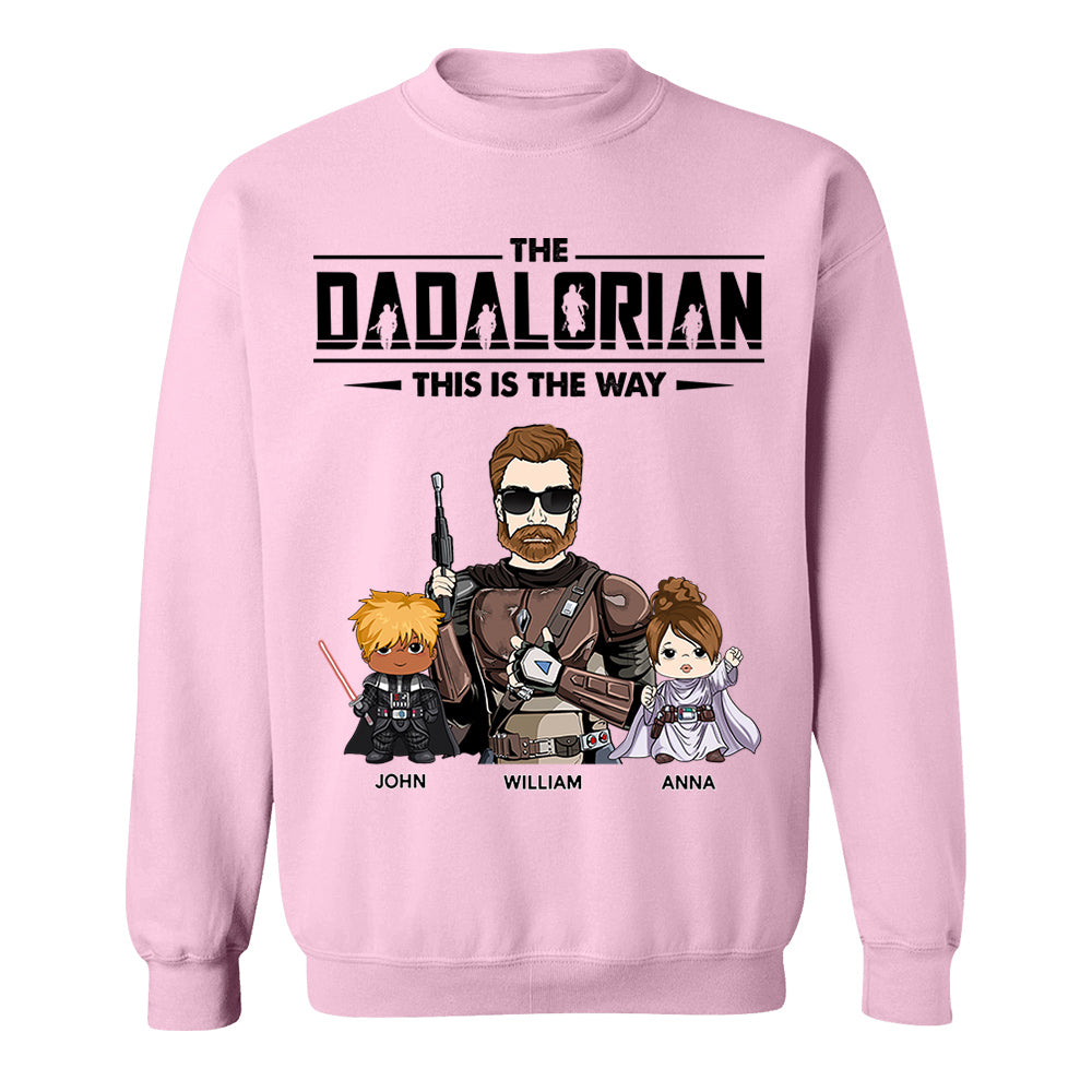 The Dadalorian This Is The Way Personalized Shirt Gift For Dad - Custom Nickname With Kids Nh00
