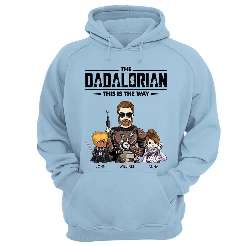 The Dadalorian This Is The Way Personalized Shirt Gift For Dad - Custom Nickname With Kids Nh00