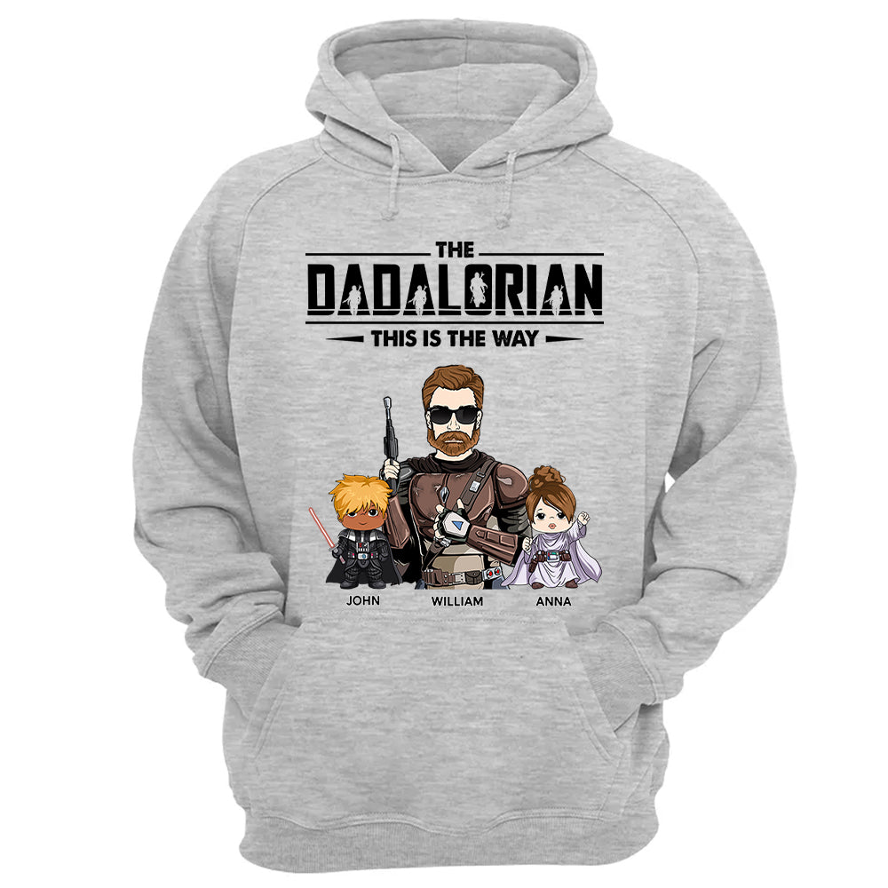 The Dadalorian This Is The Way Personalized Shirt Gift For Dad - Custom Nickname With Kids Nh00