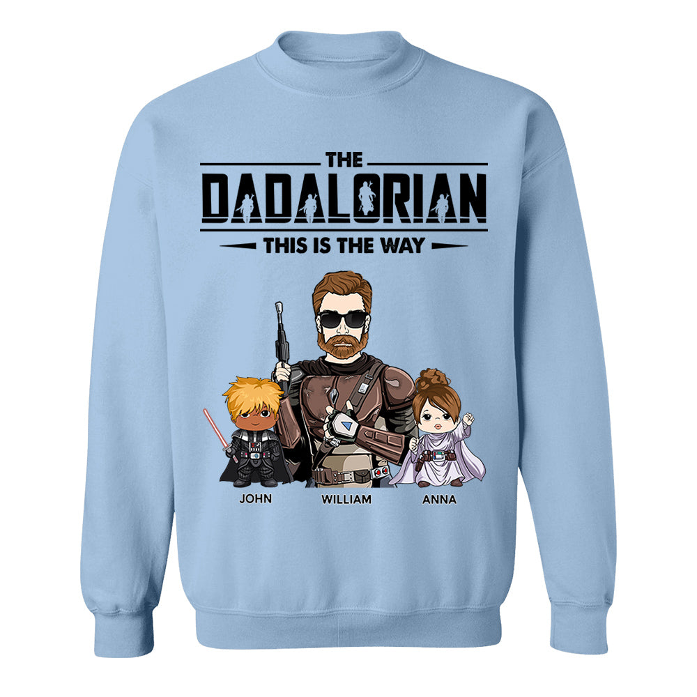 The Dadalorian This Is The Way Personalized Shirt Gift For Dad - Custom Nickname With Kids Nh00