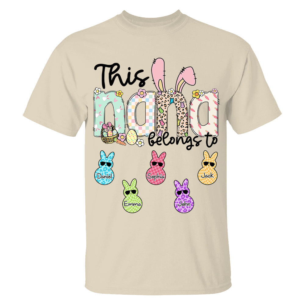 This NaNa belong to, Personalized Grandma Peeps Easter Shirt, Custom Grandma And Kids T1807 VH01