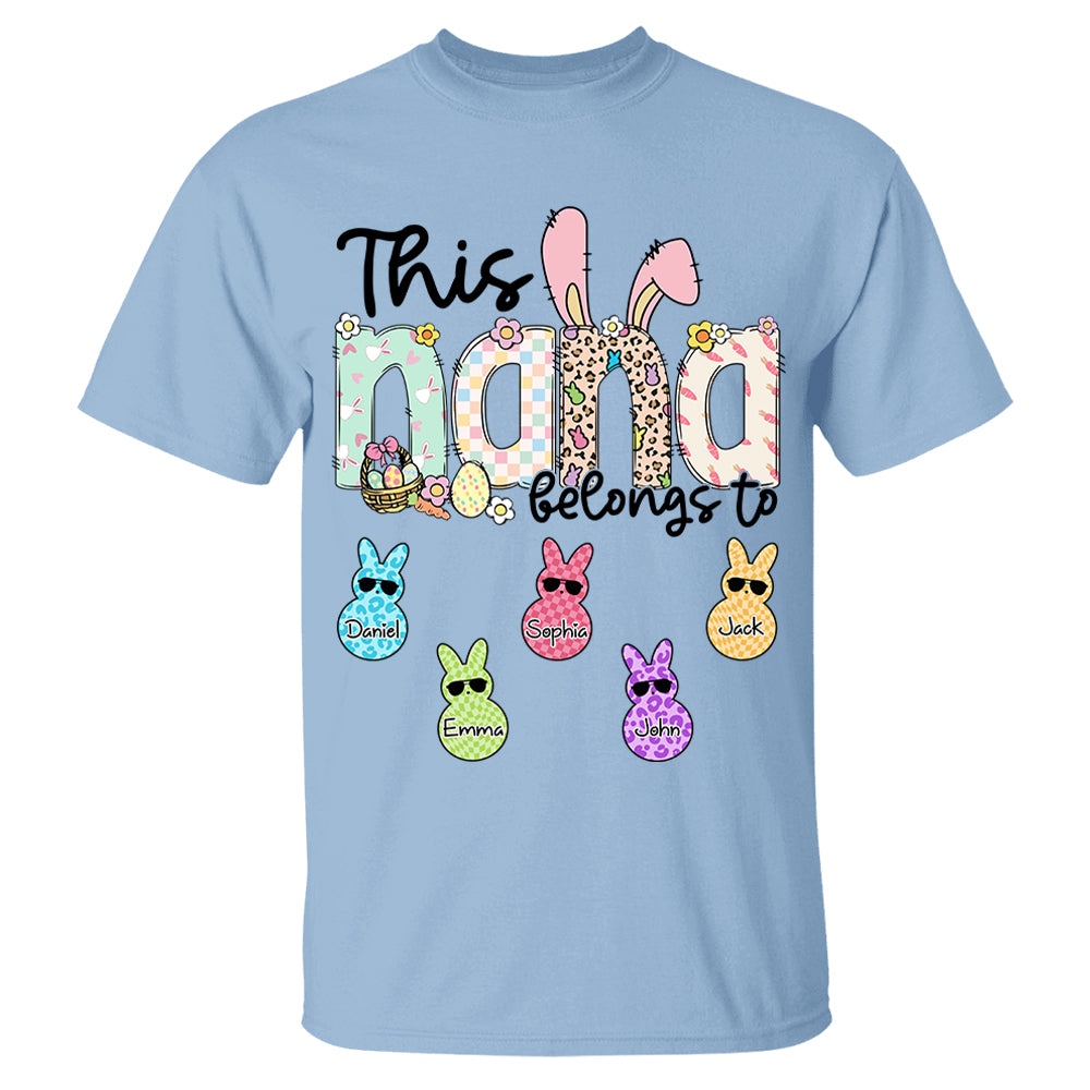 This NaNa belong to, Personalized Grandma Peeps Easter Shirt, Custom Grandma And Kids T1807 VH01