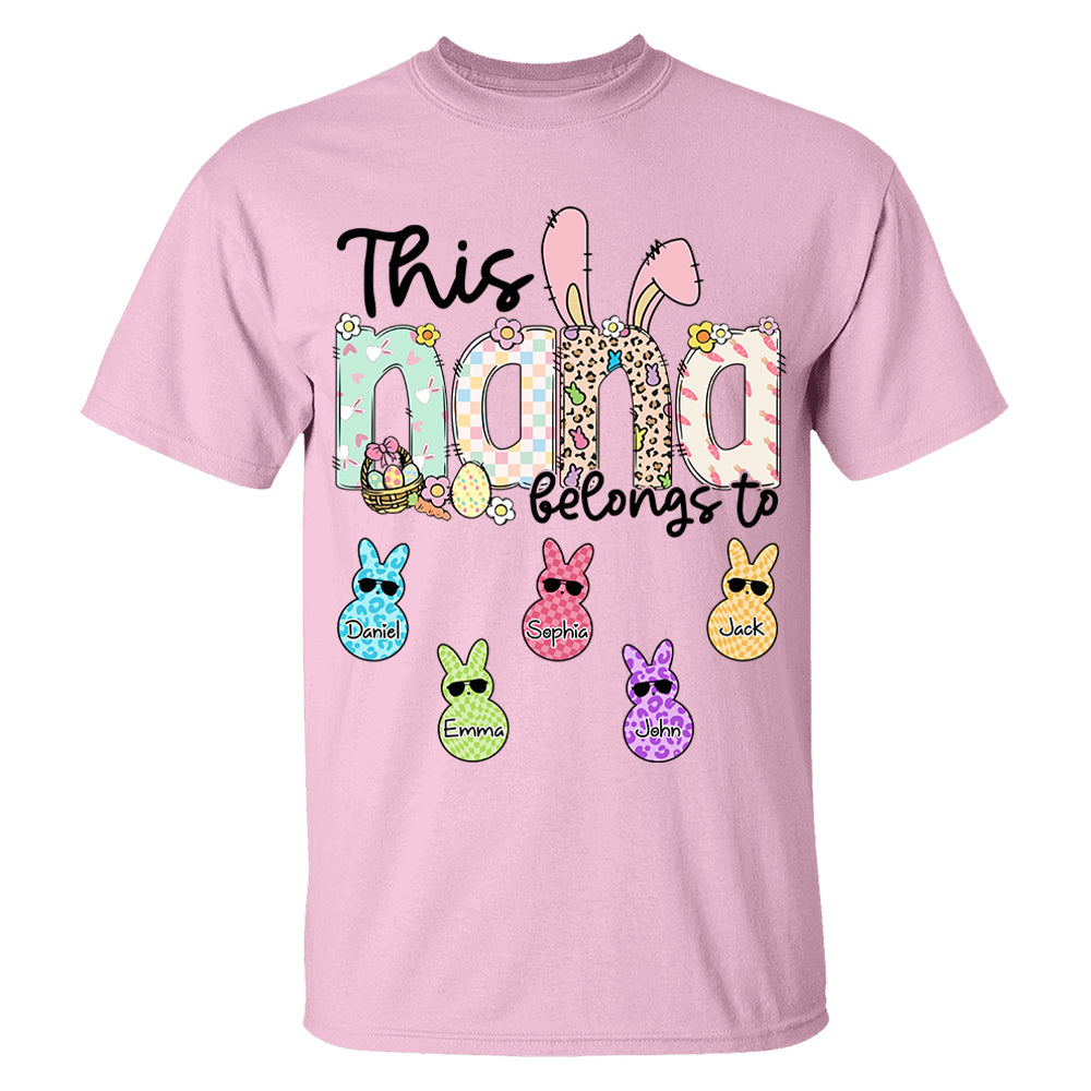 This NaNa belong to, Personalized Grandma Peeps Easter Shirt, Custom Grandma And Kids T1807 VH01