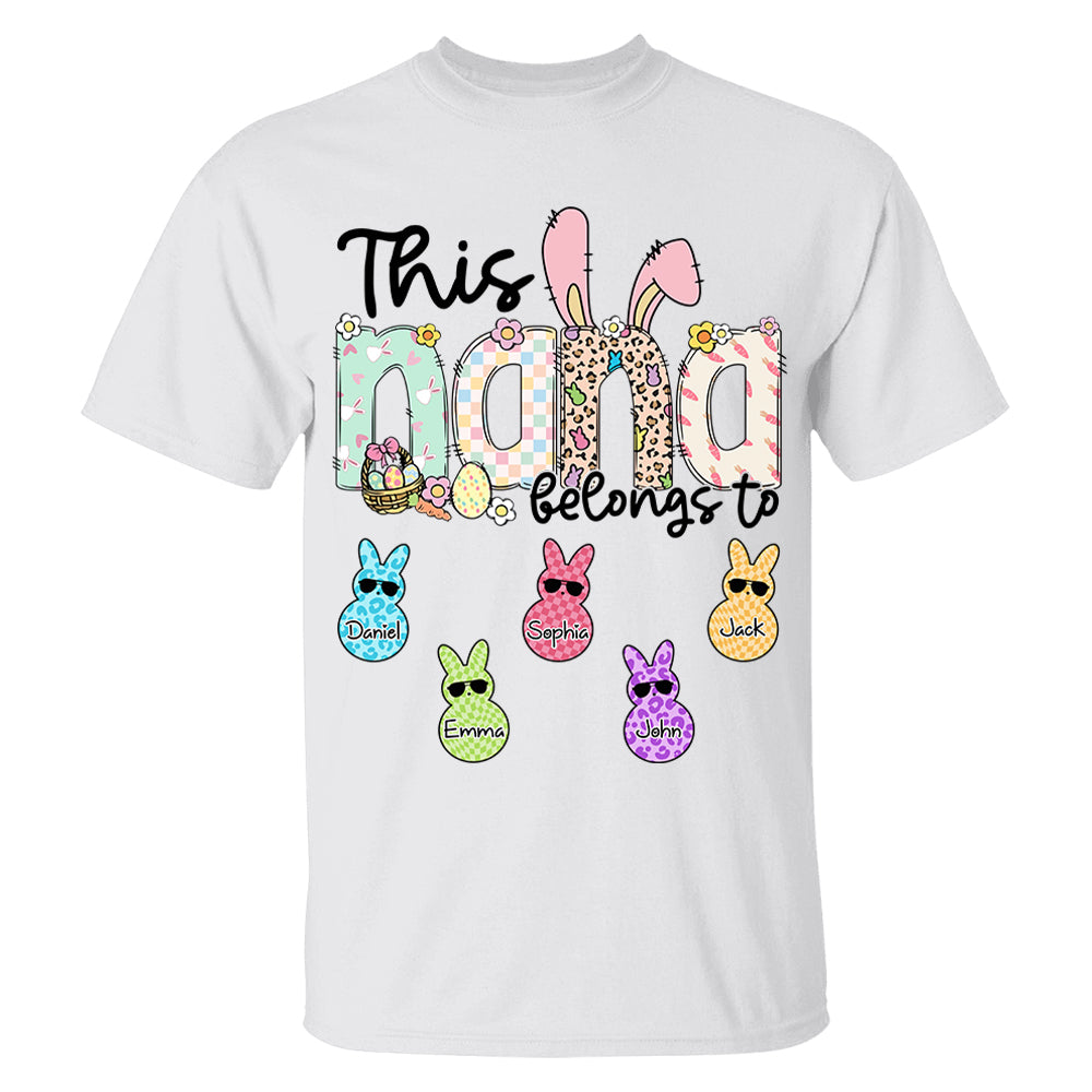 This NaNa belong to, Personalized Grandma Peeps Easter Shirt, Custom Grandma And Kids T1807 VH01