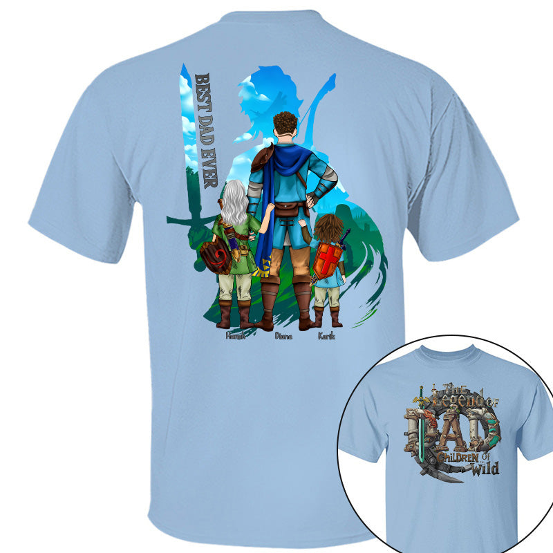 The Legend Of Dad Children Of the Wild - Personalized Shirt For Father's Day NA04 Pt99