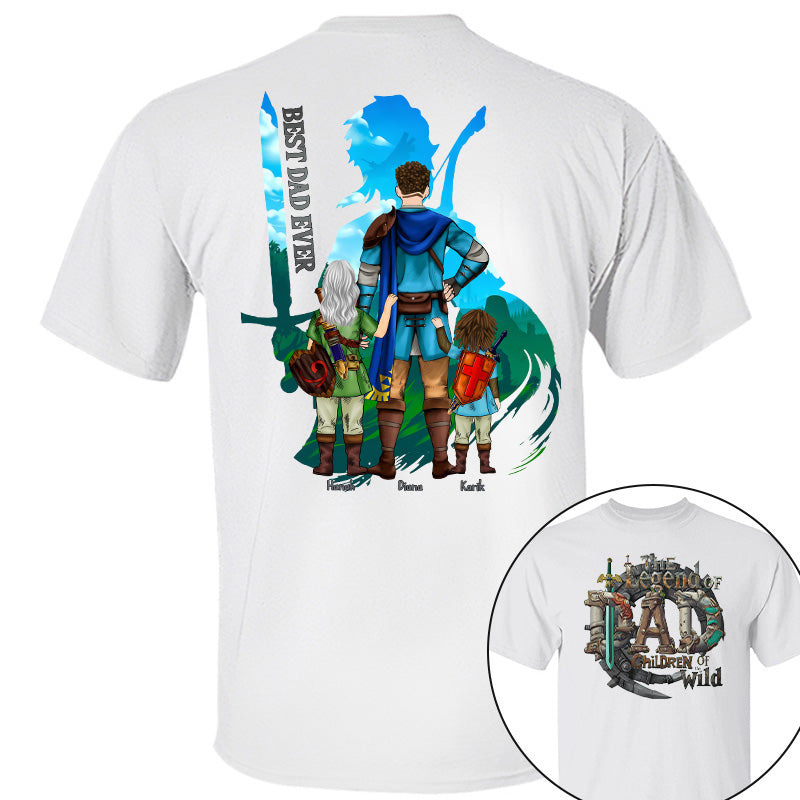 The Legend Of Dad Children Of the Wild - Personalized Shirt For Father's Day NA04 Pt99