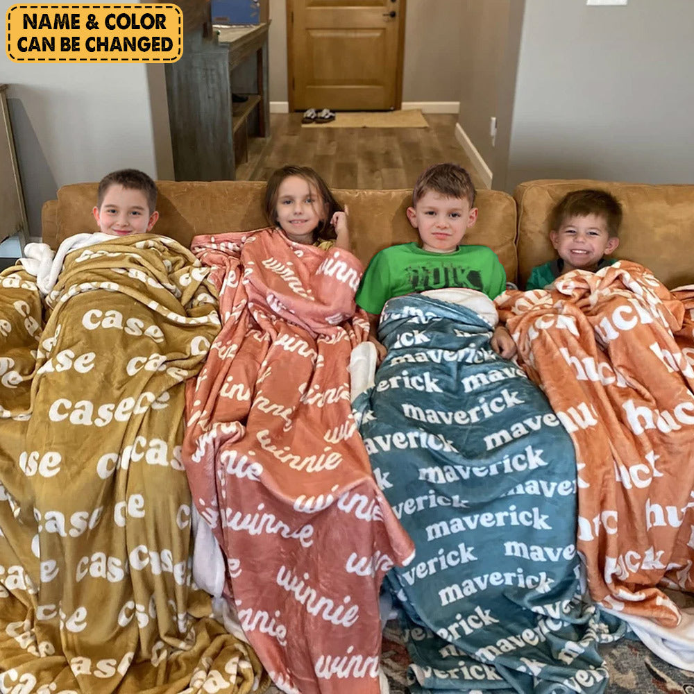 Personalized Name Custom Blanket for Baby, Kids, Youth, Adult