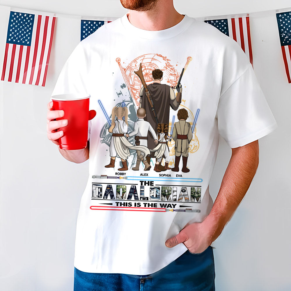 Best Dad Ever - The Dadalorian Personalized Shirt Gift For Dad - Custom Father's Day Gift 2025 New Nh00