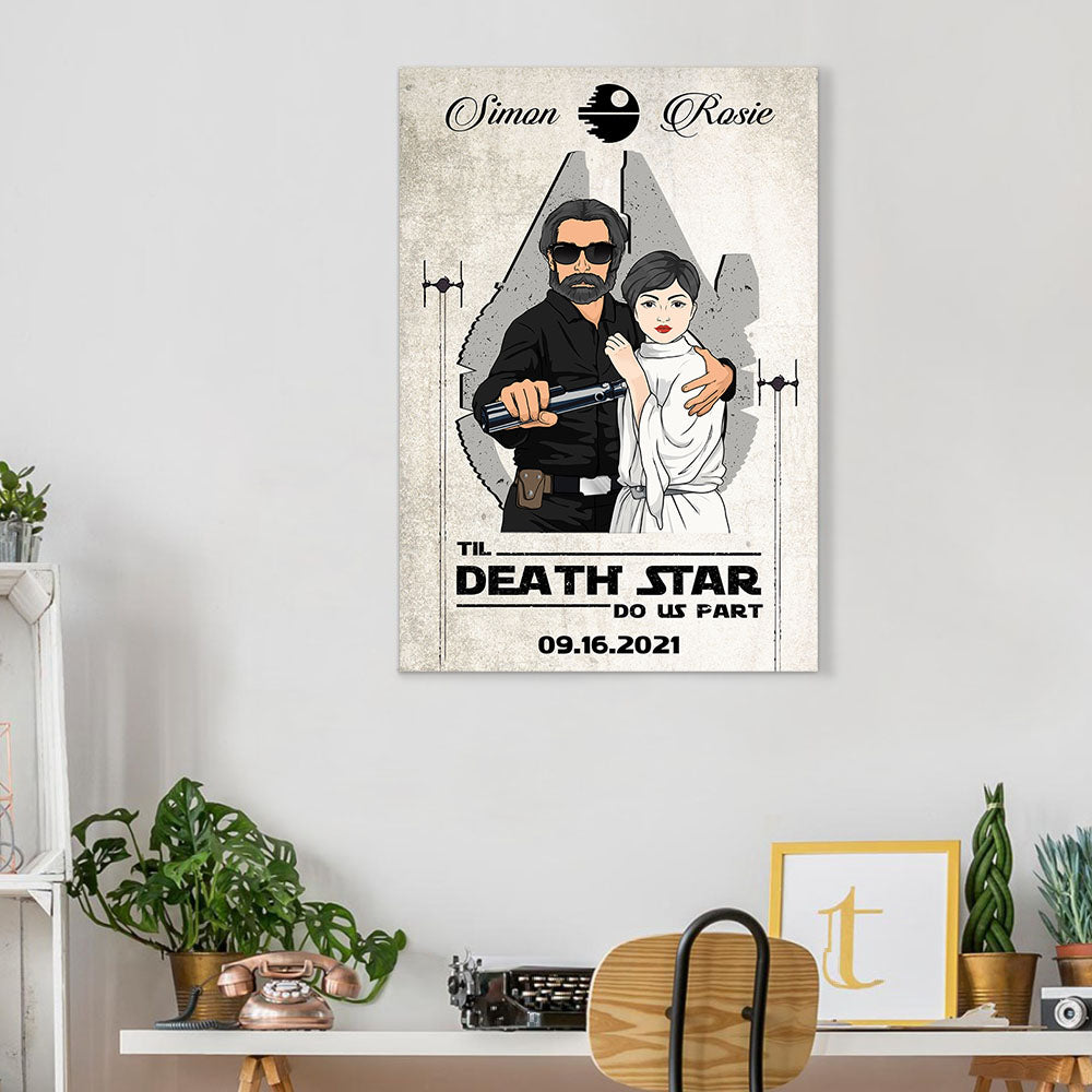 Til Death Star Do Us Part Personalized Poster Canvas Valentine Day Gift For Couple