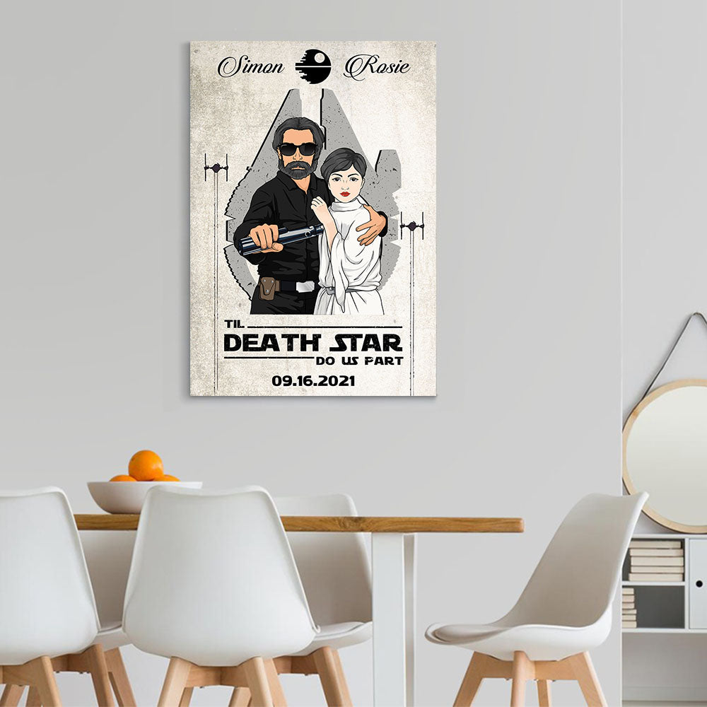 Til Death Star Do Us Part Personalized Poster Canvas Valentine Day Gift For Couple