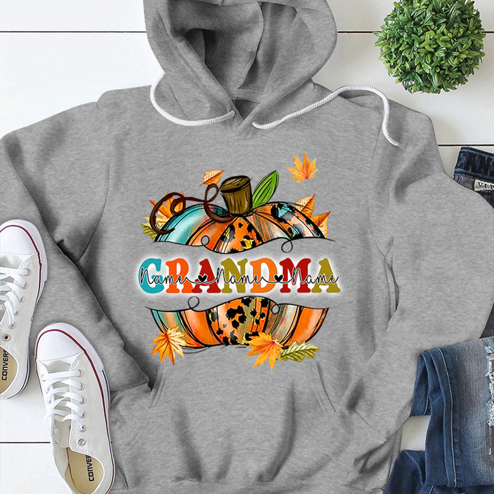 Fall Pumpkin Grandma Personalized Shirts
