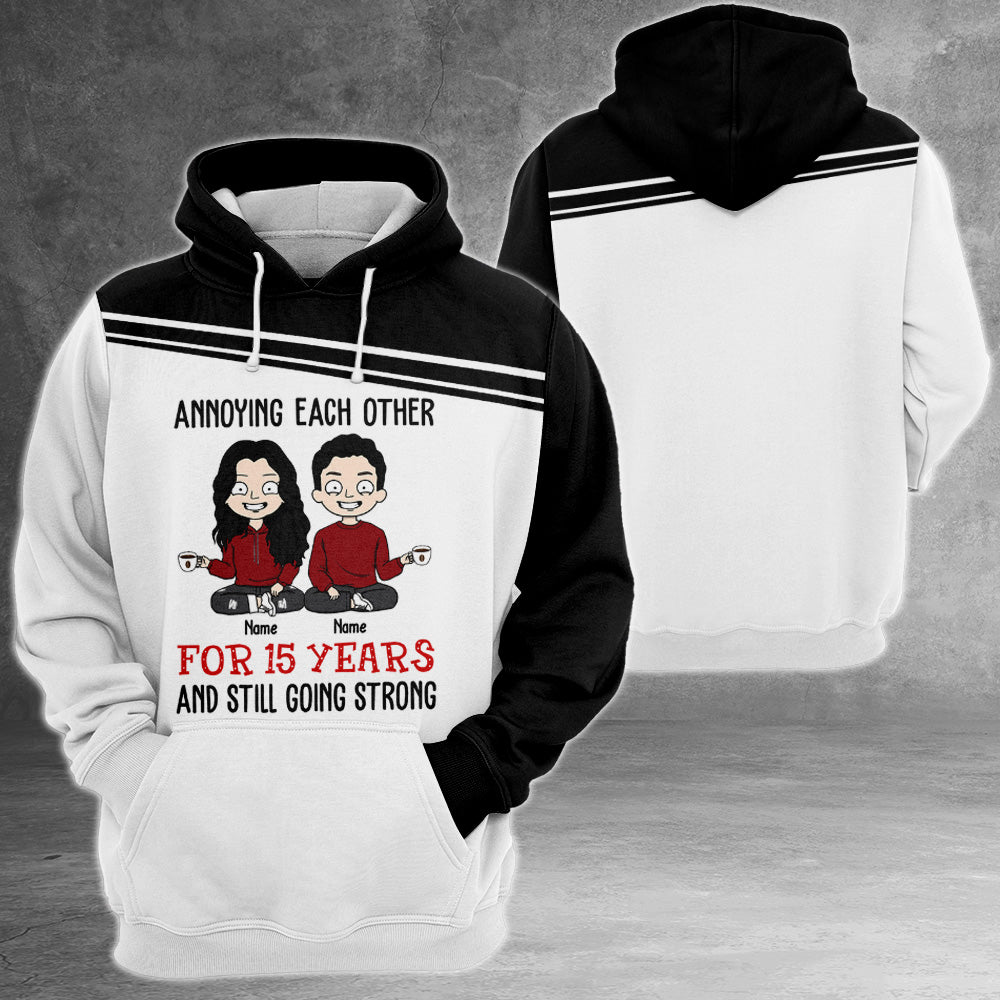 Annoying Each Other For Years And Still Going Strong Personalized All Over Print Shirts Birthday, Anniversary & Valentine Gift For Couple, Husband, Wife, Lover