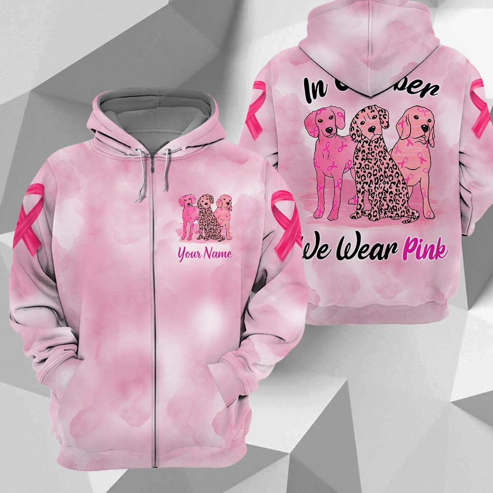 Beagle Vr2 In October We Wear Pink, Breast Cancer Awareness Personalized All Over Print Shirt