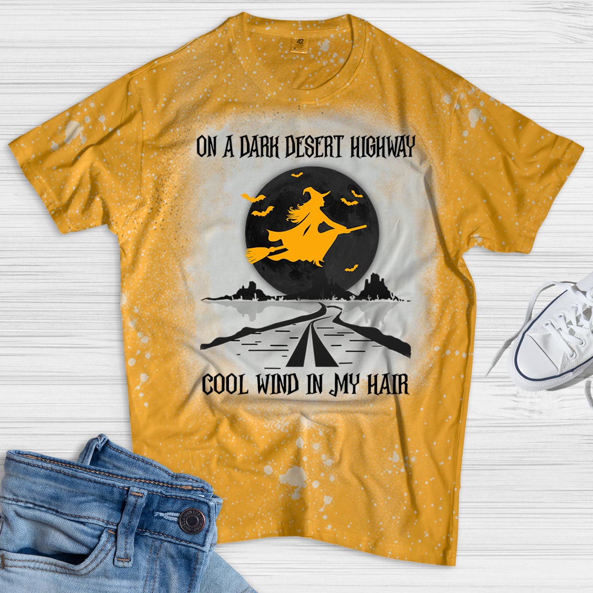 On A Dark Desert Highway Cool Wind In My Hair Bleach Shirt For Halloween