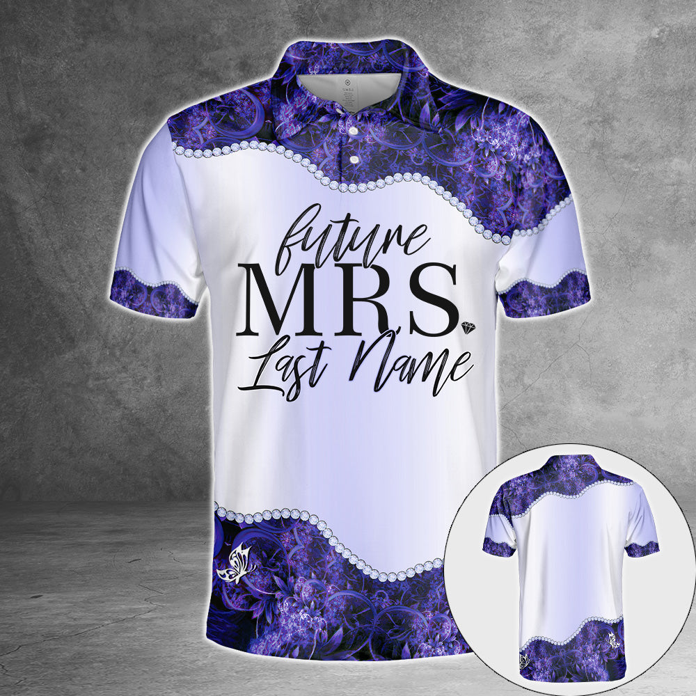 Future Mrs. Last Name Boyfriend Ver2 Personalized All Over Print Veri Peri Color Shirt Last Name Boyfriend All Over Print Shirt