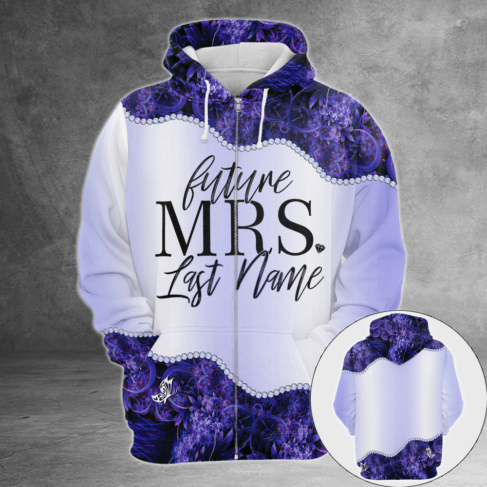 Future Mrs. Last Name Boyfriend Ver2 Personalized All Over Print Veri Peri Color Shirt Last Name Boyfriend All Over Print Shirt