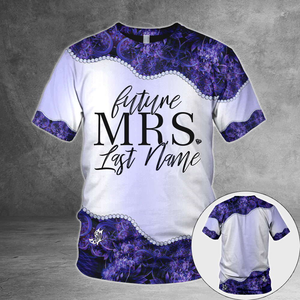 Future Mrs. Last Name Boyfriend Ver2 Personalized All Over Print Veri Peri Color Shirt Last Name Boyfriend All Over Print Shirt