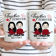 Forever Together Personalized Mug Anniversary Valentine's Day Gift For Spouse Husband Wife Lovers Girlfriend Boyfriend