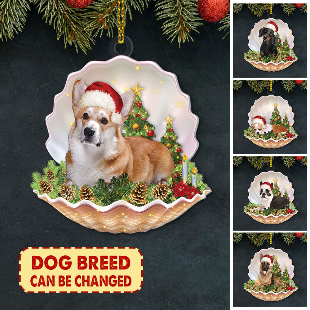 Welsh Corgi Pearl in Christmas Two Sided Ornament