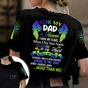 For My Dad In Heaven, Memorial Shirt Gift, All Over Print , Name Can Be Changed